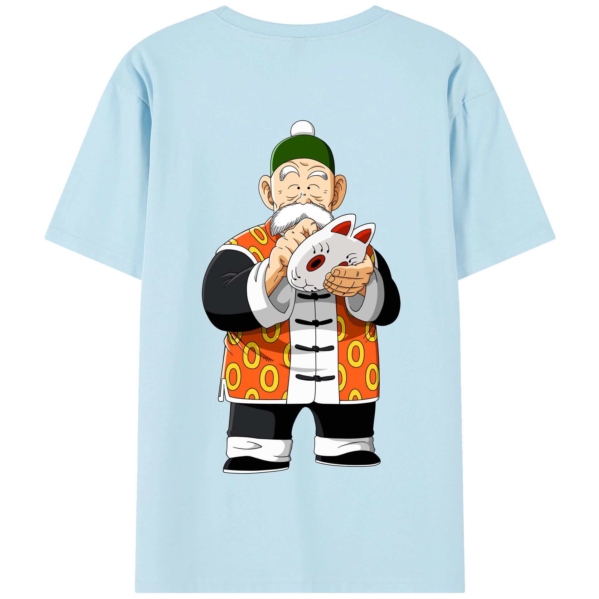 （画像用） ドラゴンボール 亀仙人（かめせんにん） DRAGON BALL Master Roshi Kame Sennin 綿100％半袖Tシャツ（背面プリント）